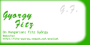 gyorgy fitz business card